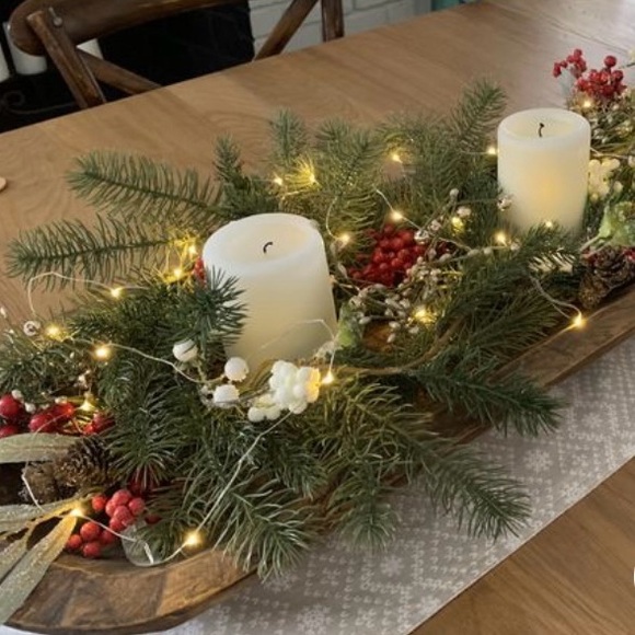 Hand Carved Wood Dough Bowl 3 Wick Cinnamon Scent Soy Wax Candle - Picture 7 of 8